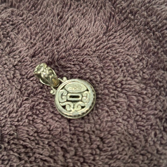 John Hardy vintage sterling and 18k gold rhodolite garnet slide pendant - Picture 4 of 5